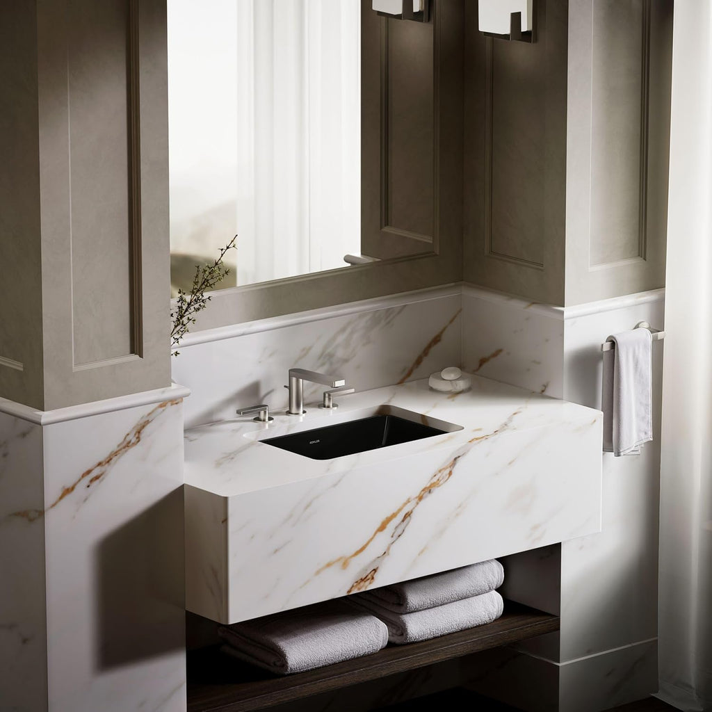 Kohler K-2214-G-7 1-Bowl Undermount Bathroom Sink Black Black