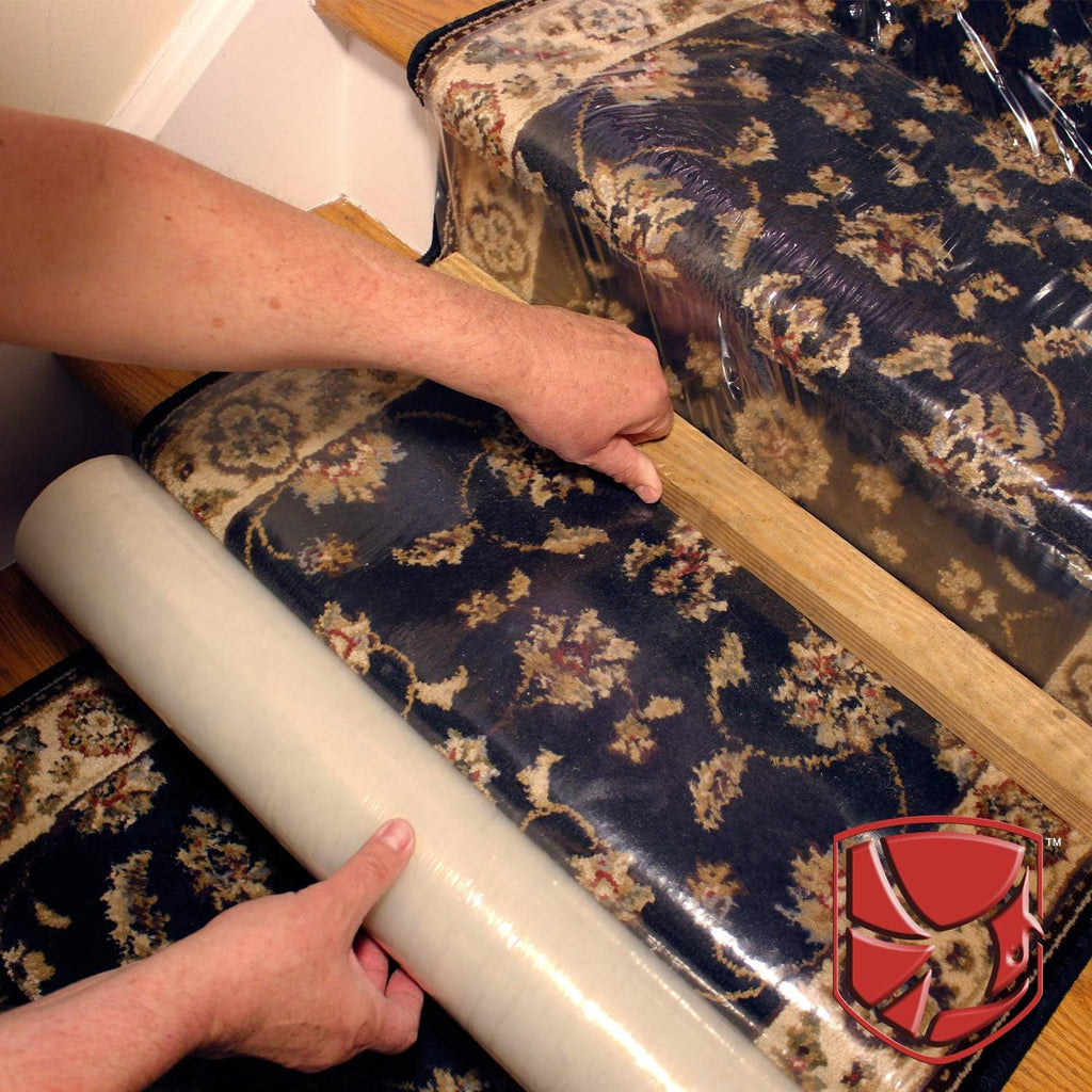 ArmorDillo 18.44 per roll 9 Rolls (case) Only Carpet Film with Easy Start, Free Utiltity Knife, Full 3 Mil - 3 Layer PEP, Bubble Adhesive, and 100% Made in USA