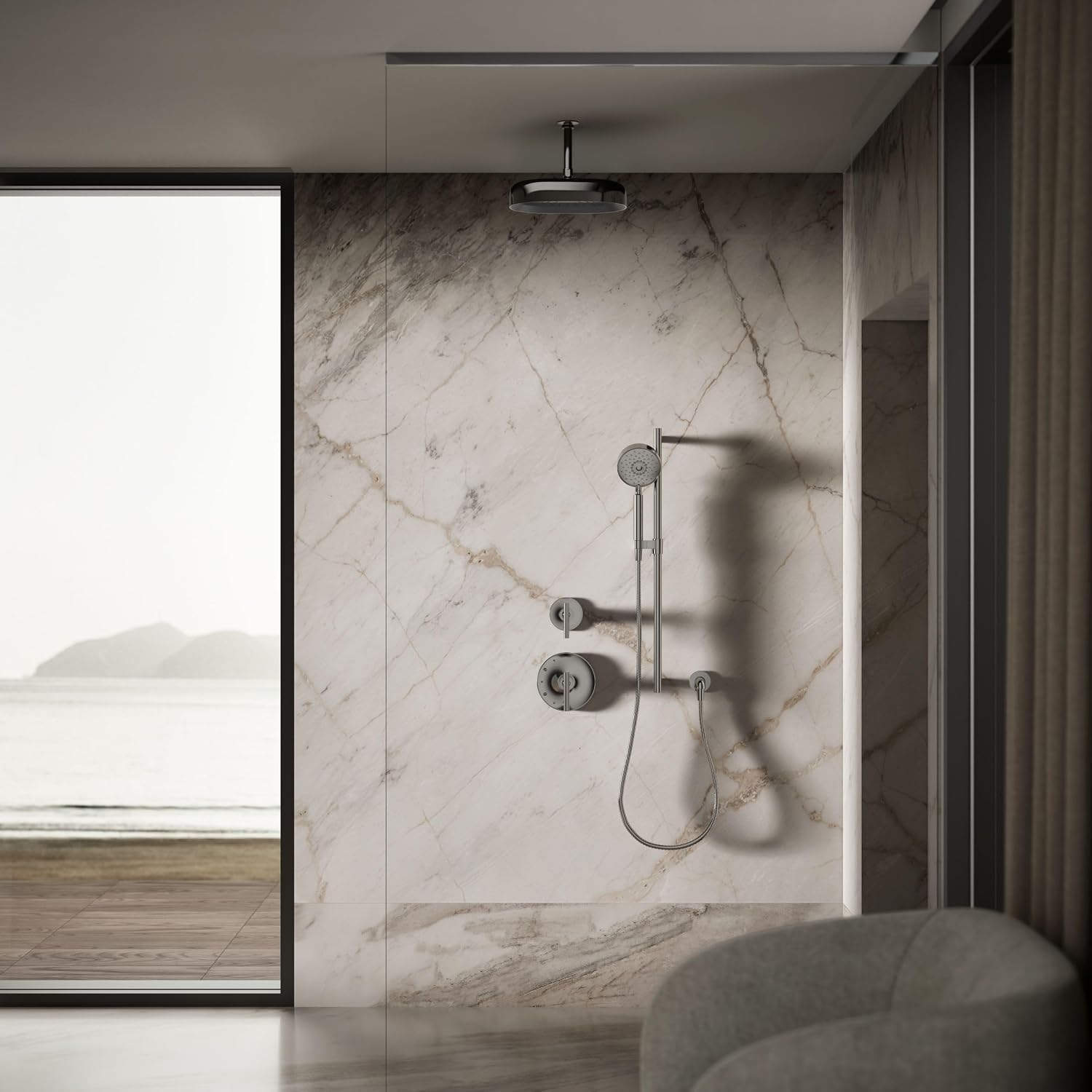 Kohler 26293-G-TT Statement® Oblong 12' single-function rainhead, 1.75 gpm, Vibrant Titanium