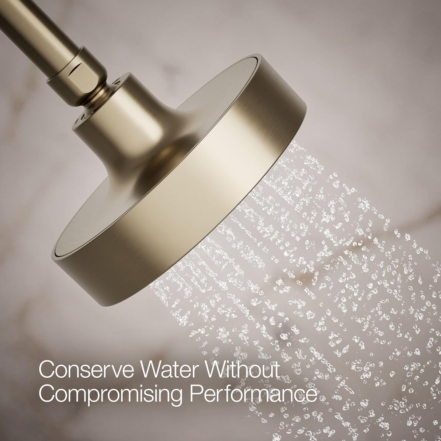 Kohler 965-AK-BV Purist® Single-function showerhead, 2.5 gpm, Vibrant Brushed Bronze