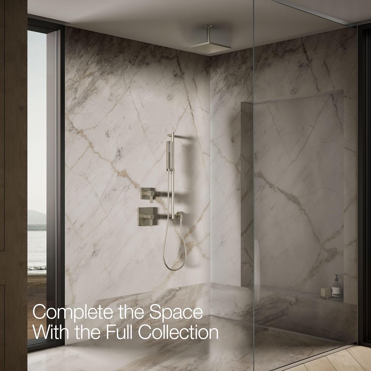 Kohler 26149-BN Honesty® 10' single-function rainhead, 2.5 gpm, Vibrant Brushed Nickel