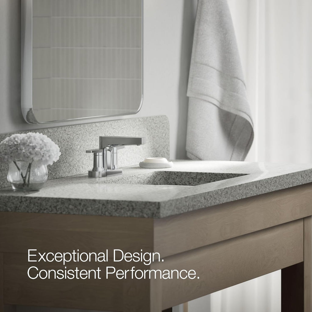 Kohler 97031-4-CP Taut® Centerset Bathroom Sink Faucet, 1.2 gpm, Polished Chrome