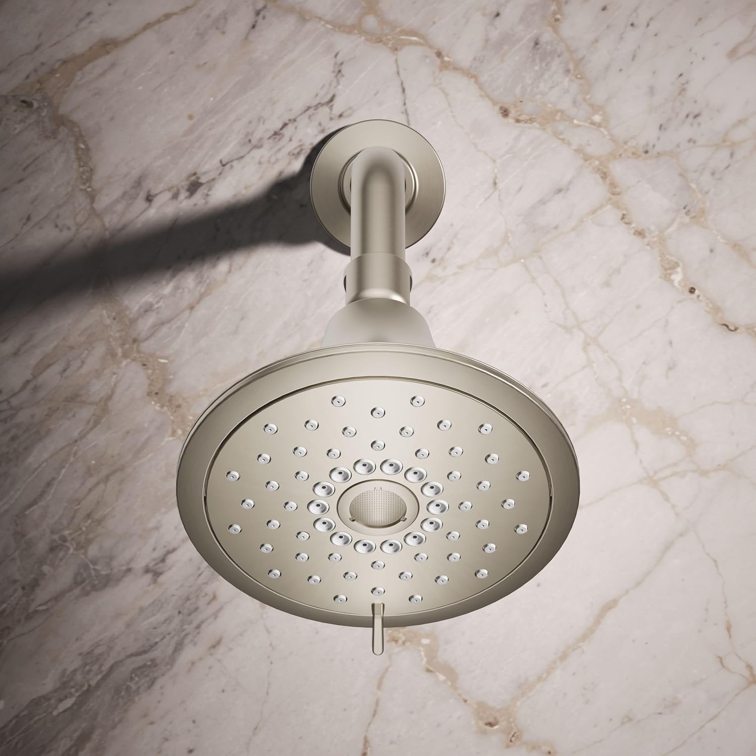 KOHLER 22169-G-BN Forté® Three-function showerhead, 1.75 GPM, Corrosion Resistant, Full Coverage, Pulsating Massage, Silk Spray, Vibrant Brushed Nickel