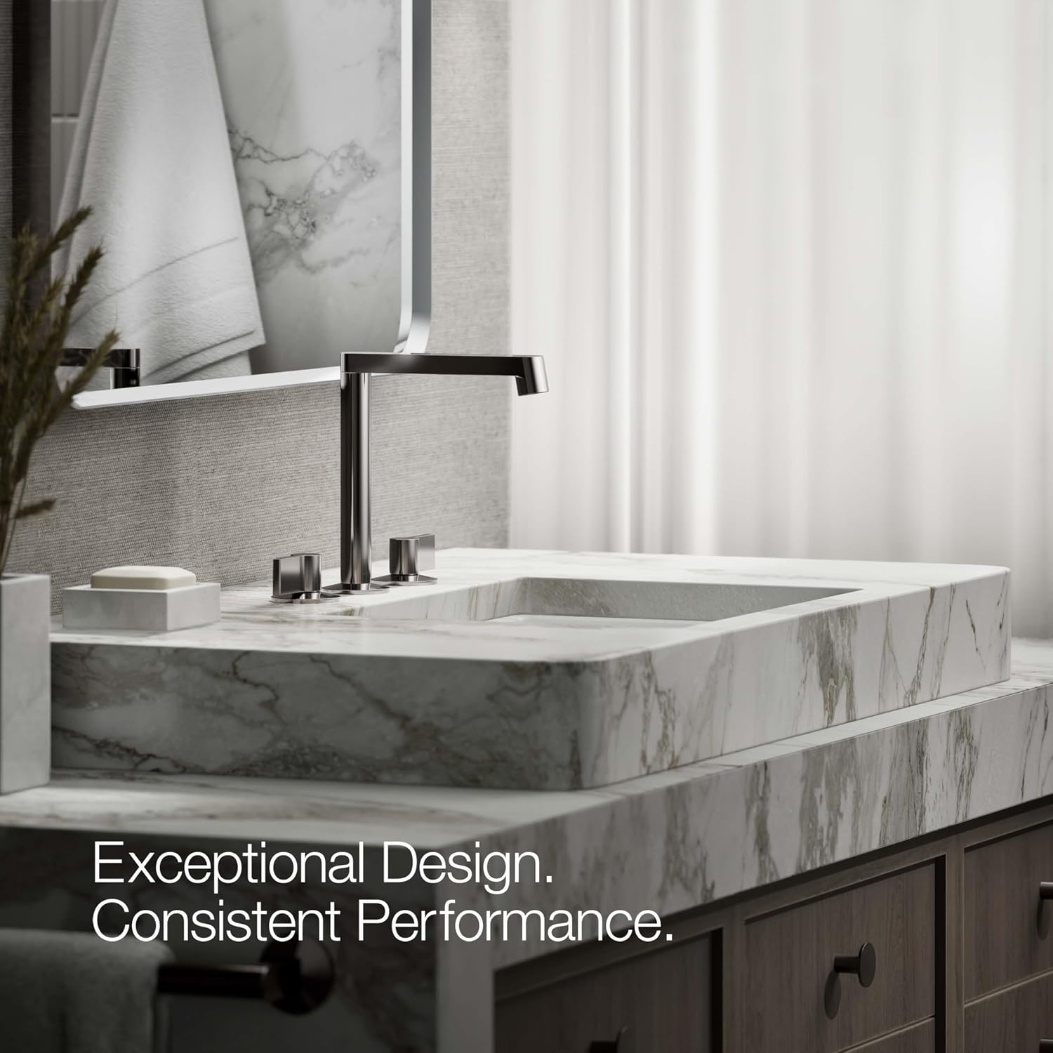Kohler 77974-4-TT Components™ bathroom sink handles with Lever design
