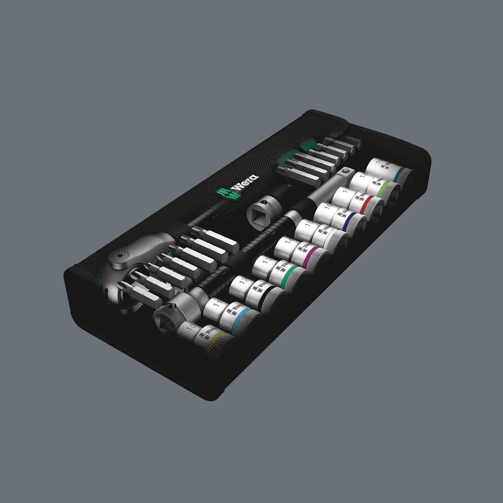 Wera 05004076001 8100 SC 6 Zyklop Metric Speed Ratchet Set, 25 Piece, 1/2' Drive