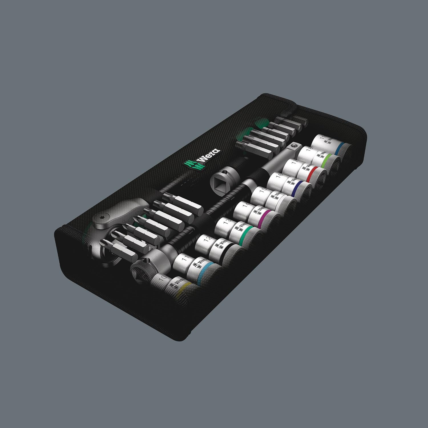 Wera 05004076001 8100 SC 6 Zyklop Metric Speed Ratchet Set, 25 Piece, 1/2' Drive
