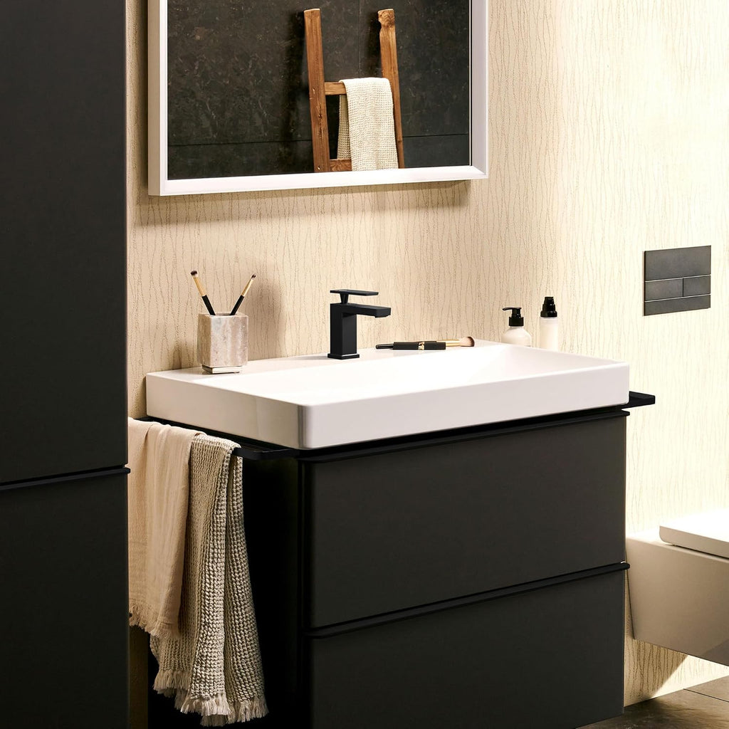 hansgrohe Tecturis E -Handle -Hole 5-inch Tall Bathroom Sink Faucet in Matte Black, 73002671