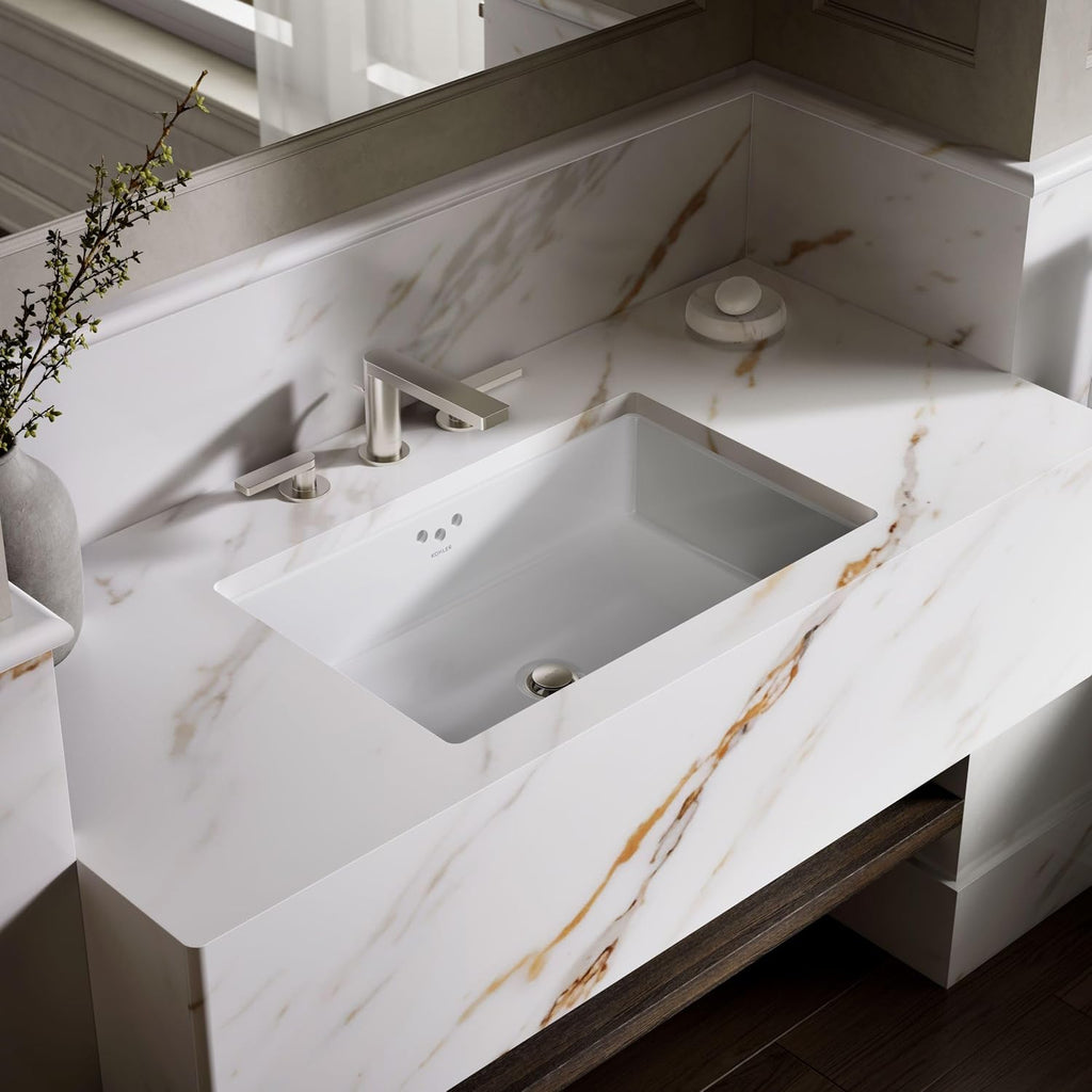 Kohler K-2297-0 Kathryn Under-Mount Bathroom Sink, White