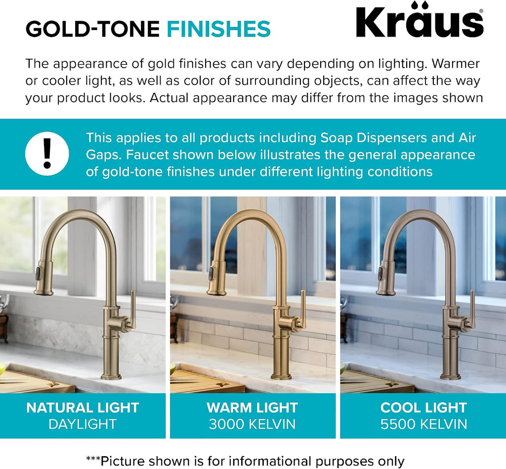 KRAUS KBF-1201BG Arlo Single Handle Basin Bathroom Faucet with Lift Rod Drain and Deck Plate, Brushed Gold