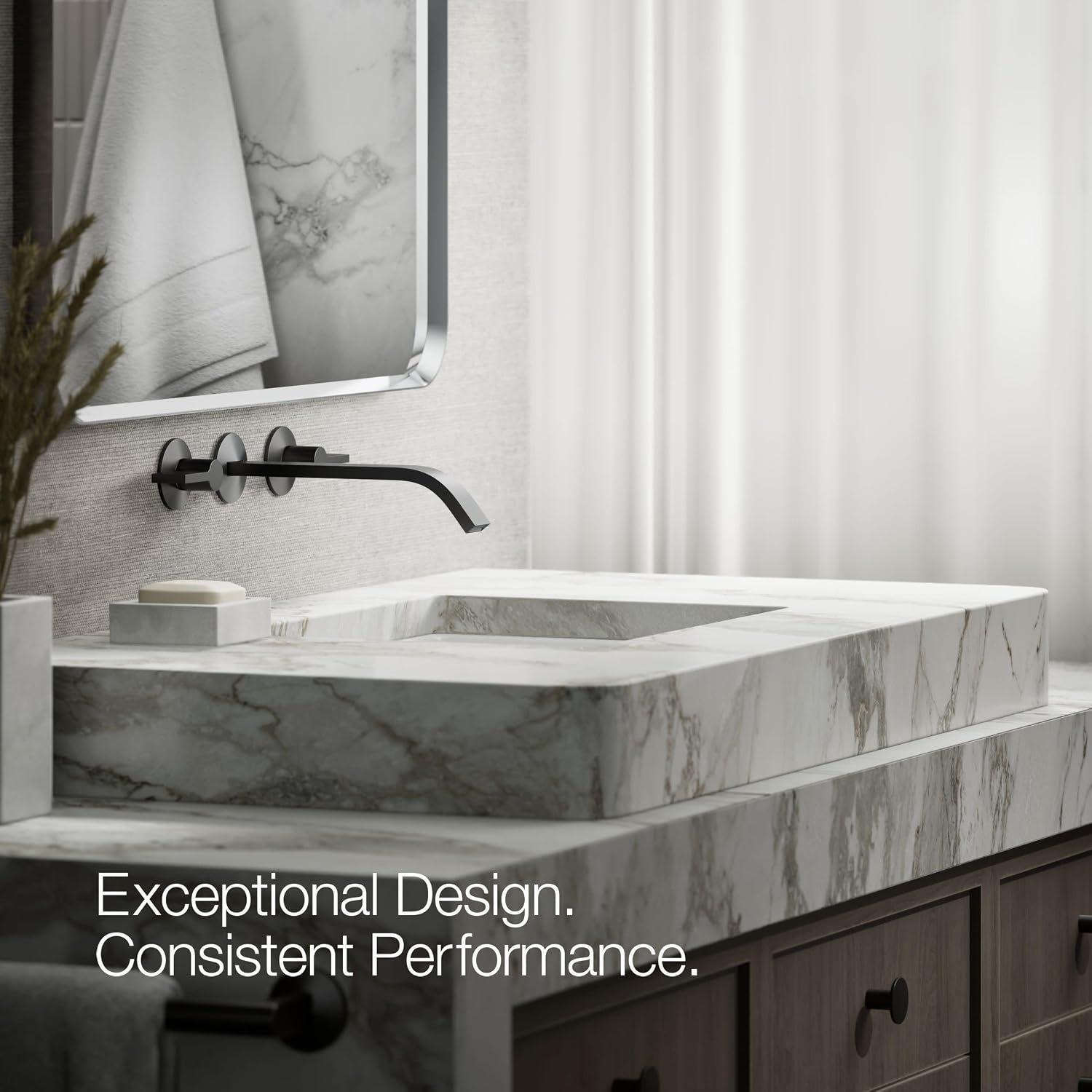 KOHLER Components Wall-mount Bathroom Sink Faucet Trim