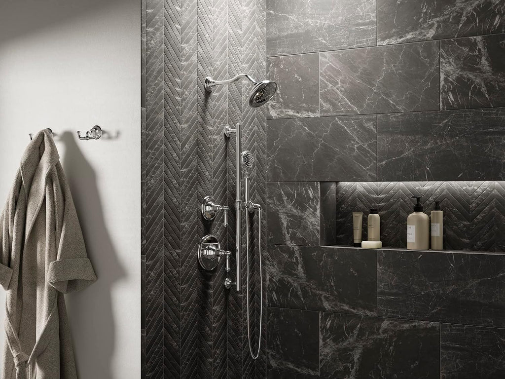 KOHLER TS72767-4-TT Artifacts Rite-Temp Valve Trim With Lever Handle, Vibrant Titanium
