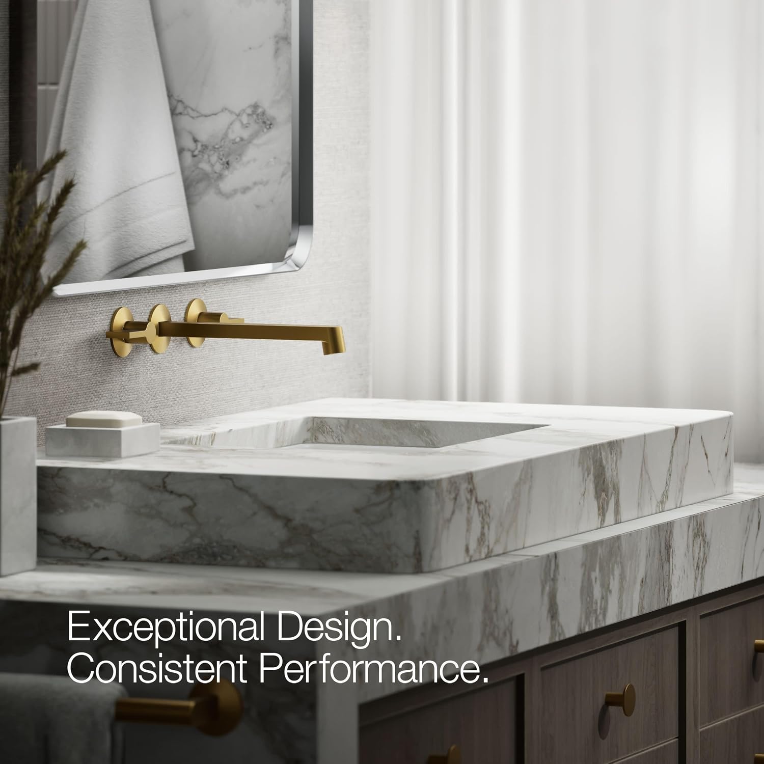 Kohler T23889-2MB Components Plumbing Fixtures, Vibrant Brushed Moderne Brass