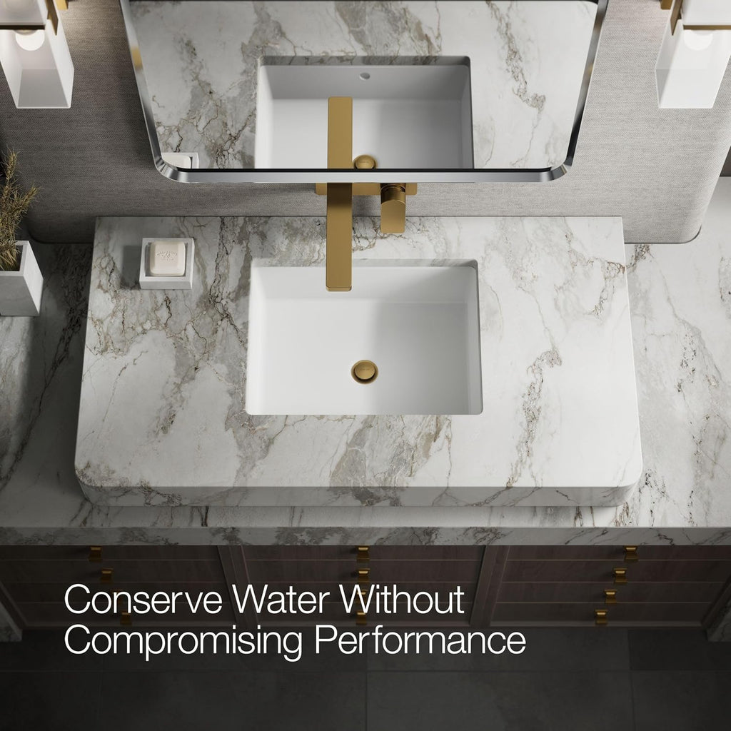 Kohler 22567-4-2MB Parallel® Wall-Mount Single-Handle Bathroom Sink Faucet, 1.2 gpm, Vibrant Brushed Moderne Brass