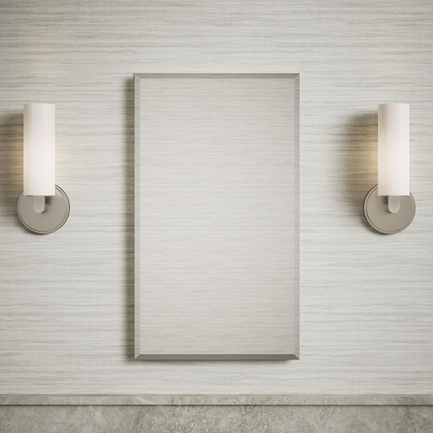 Kohler CB-CLC1526FS Frameless Bathroom Mirror Medicine Cabinet, Single Door, Rectangular Beveled Edge Frame, Bathroom Cabinet Mirror, Adjustable Shelves, 15 in. W x 26 in. H