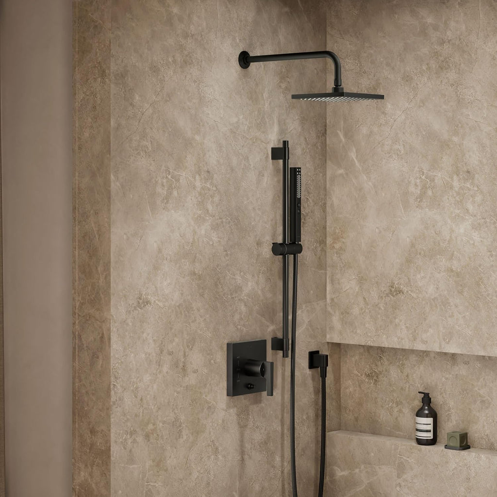 Kohler K-26273-G-BL Honesty Shower Kit with Showerhead, Handshower, and Trim, 1.75 gpm, Matte Black