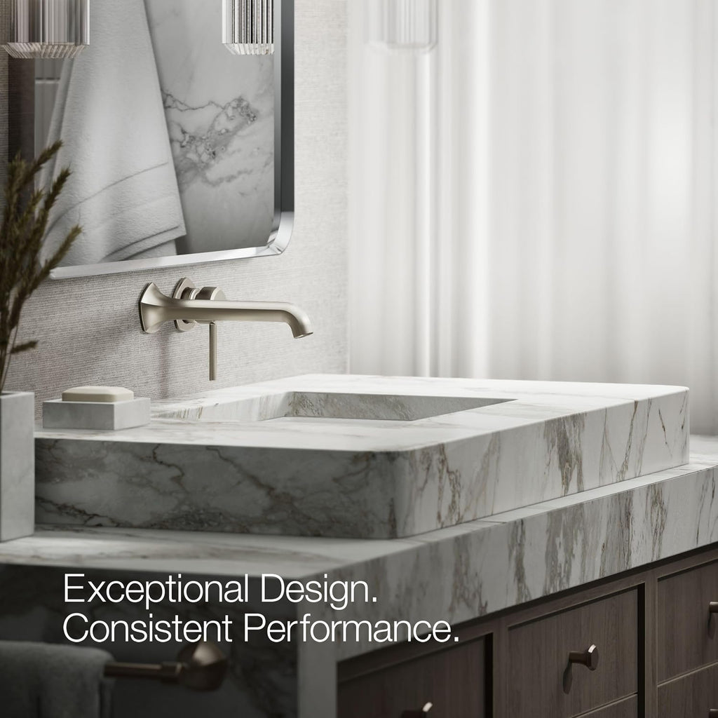 KOHLER K-27012-4-BN Occasion® Wall-Mount Bathroom Sink Faucet Handle, Premium Durable Metal, Corrosion Resistant, Vibrant Brushed Nickel