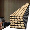 Art3d 6-Piece Wood Slat Acoustic Panels for Stylish Decor and Noise Reduction, 3D Textured Panel for Ceiling and Wall, Oak