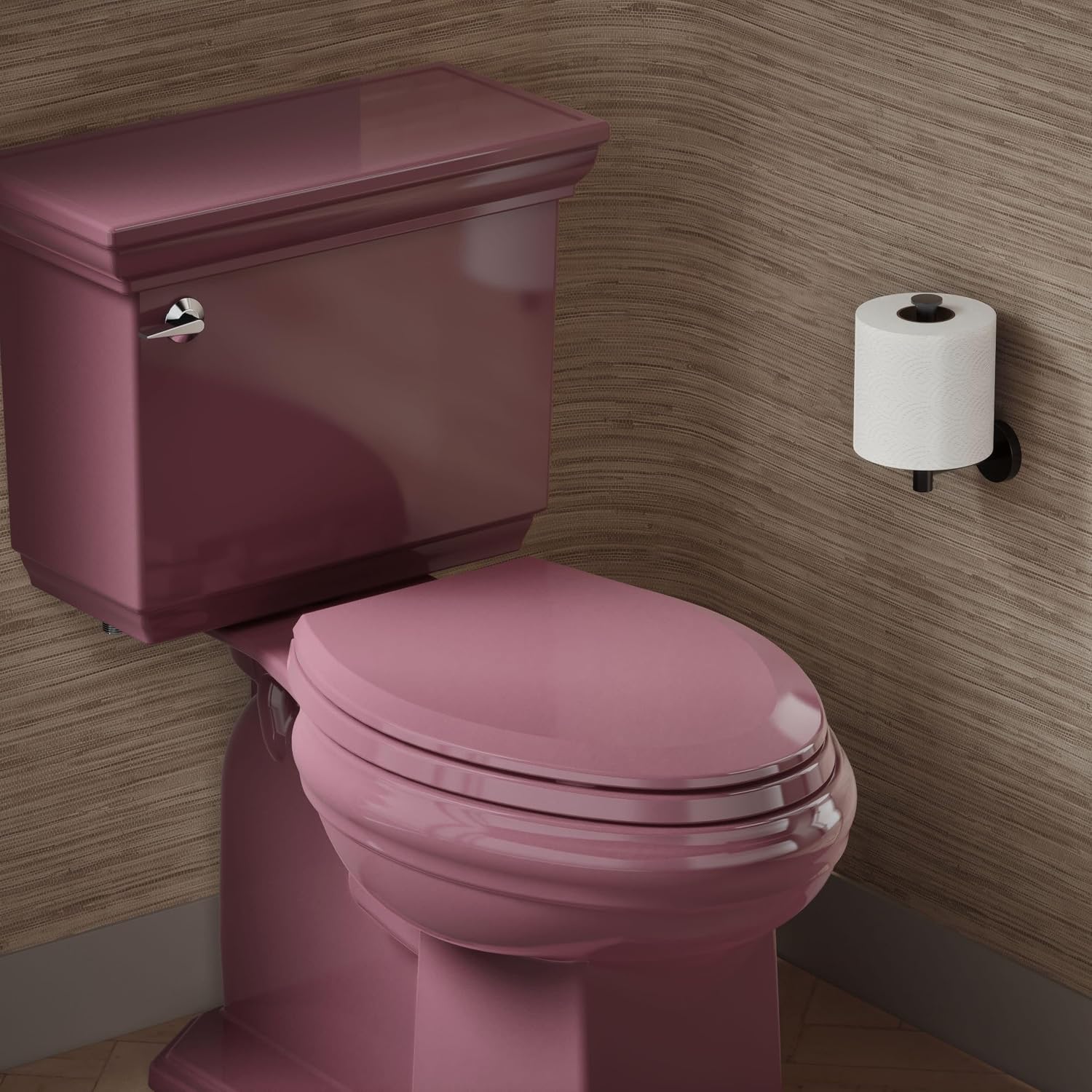 Kohler K-4652-53 Lustra Elongated Toilet Seat with Q2 Advantage, Raspberry Puree