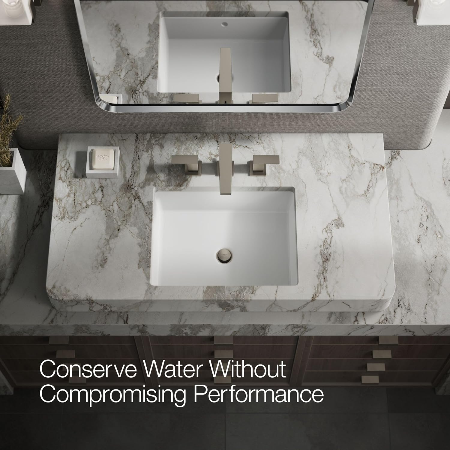 Kohler 23255-4-BN Honesty® Widespread Bathroom Sink Faucet, 1.2 gpm, Vibrant Brushed Nickel