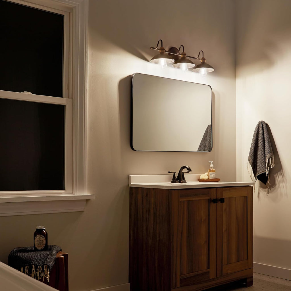 Kichler Lighting Clyde 26.25' 3 Light Vanity Light in Olde Bronze®