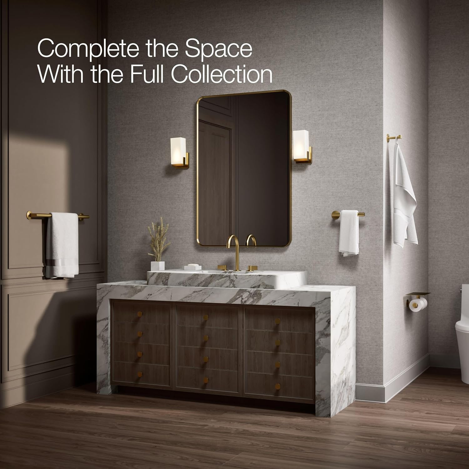 Kohler 78384-2MB Components Plumbing Fixtures, Vibrant Brushed Moderne Brass