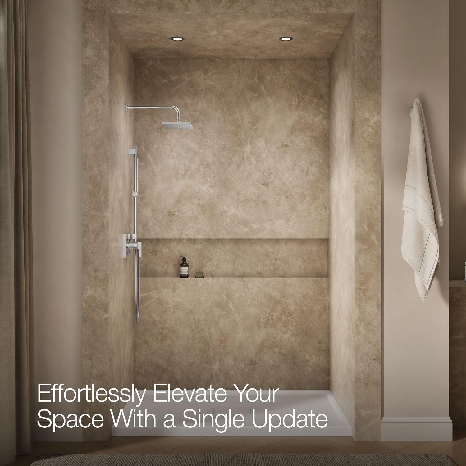 Kohler K-26273-G-CP Honesty Shower Kit with Showerhead, Handshower, and Trim, 1.75 gpm, Polished Chrome