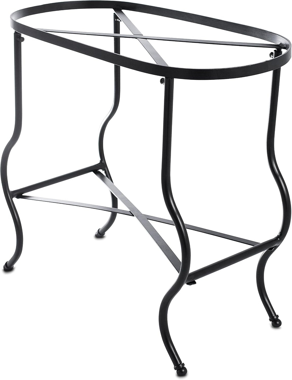 BirdRock Home Stainless Steel Beverage Tub with Stand - Oval - Bottom Tray - Party Drink Holder - Wooden Handles - Outdoor or Indoor Use - Free Standing