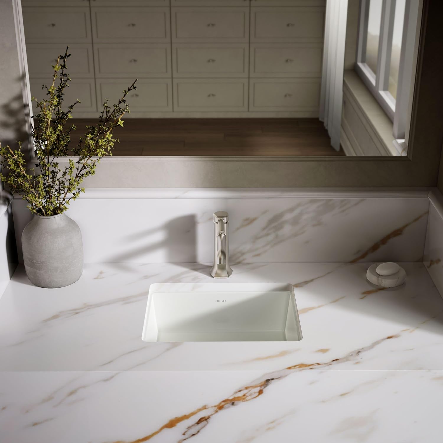 KOHLER Verticyl Rectangle under-mount bathroom sink