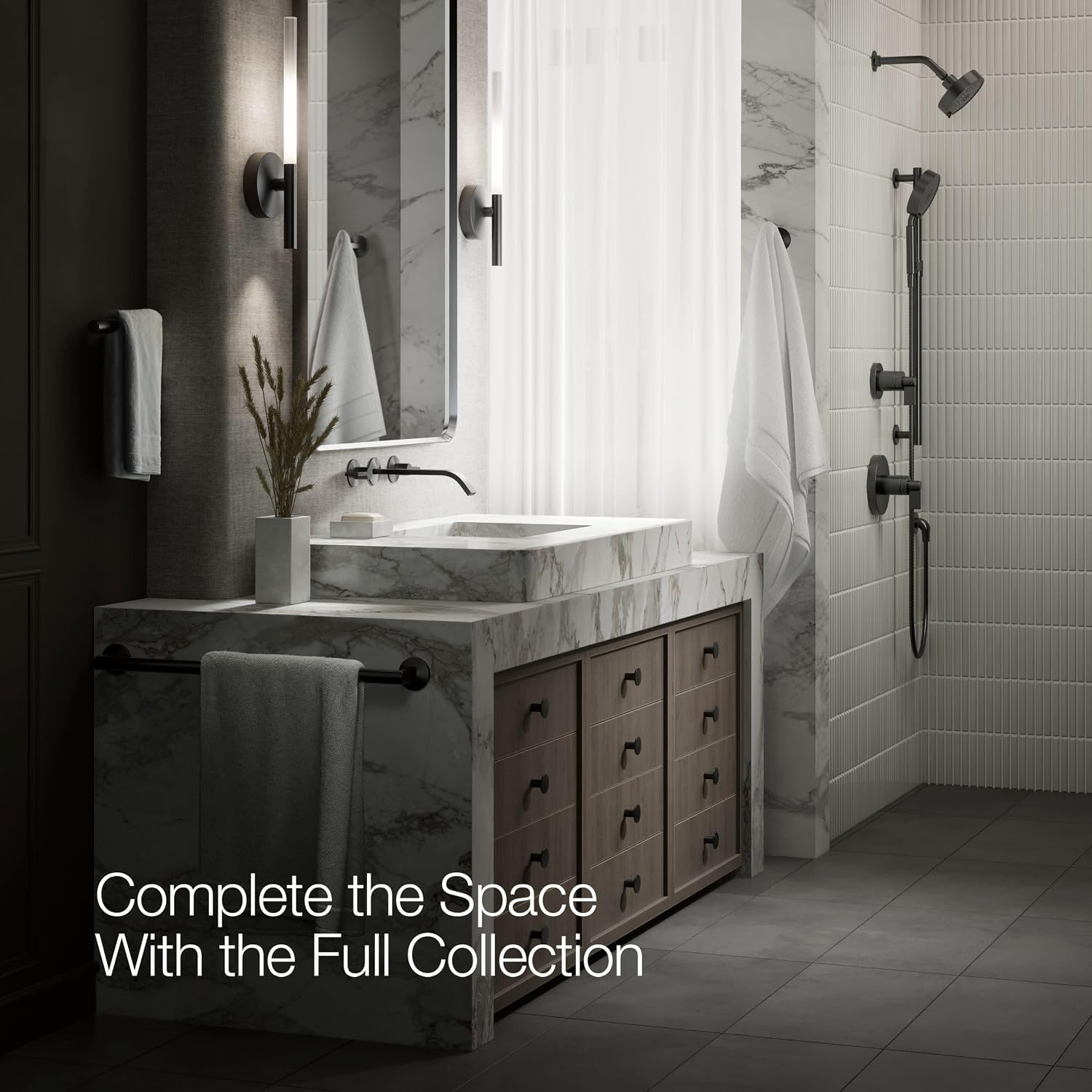 KOHLER Components Wall-mount Bathroom Sink Faucet Trim