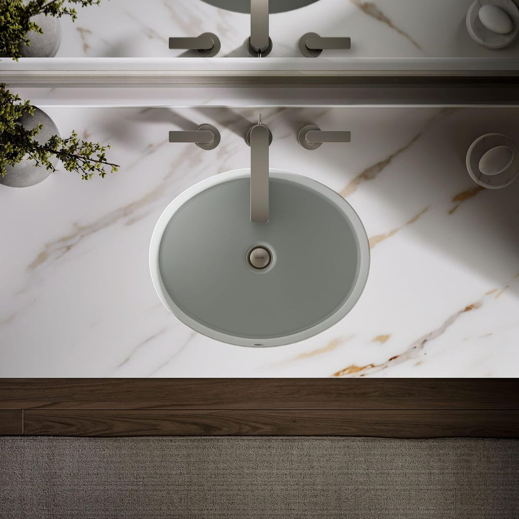 Kohler K-2881-95 1-Bowl Undermount Bathroom Sink w/Overflow Ice Grey
