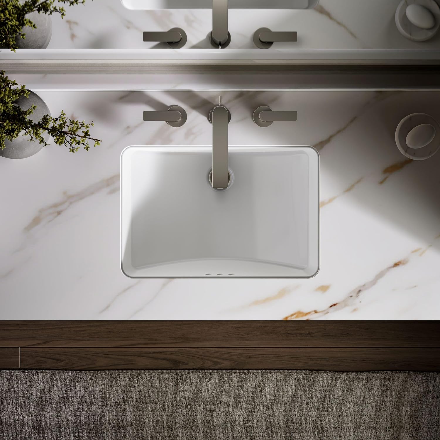 KOHLER K-2214-G-0 Ladena Undercounter Bathroom Sink, White One Size