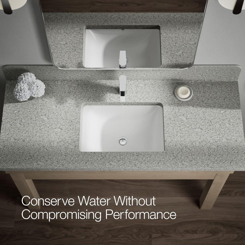 KOHLER K-37894-4-CP Hint® Centerset Bathroom Sink Faucet, Bathroom Faucets for Sink 3-Hole, 1.2 GPM, Polished Chrome