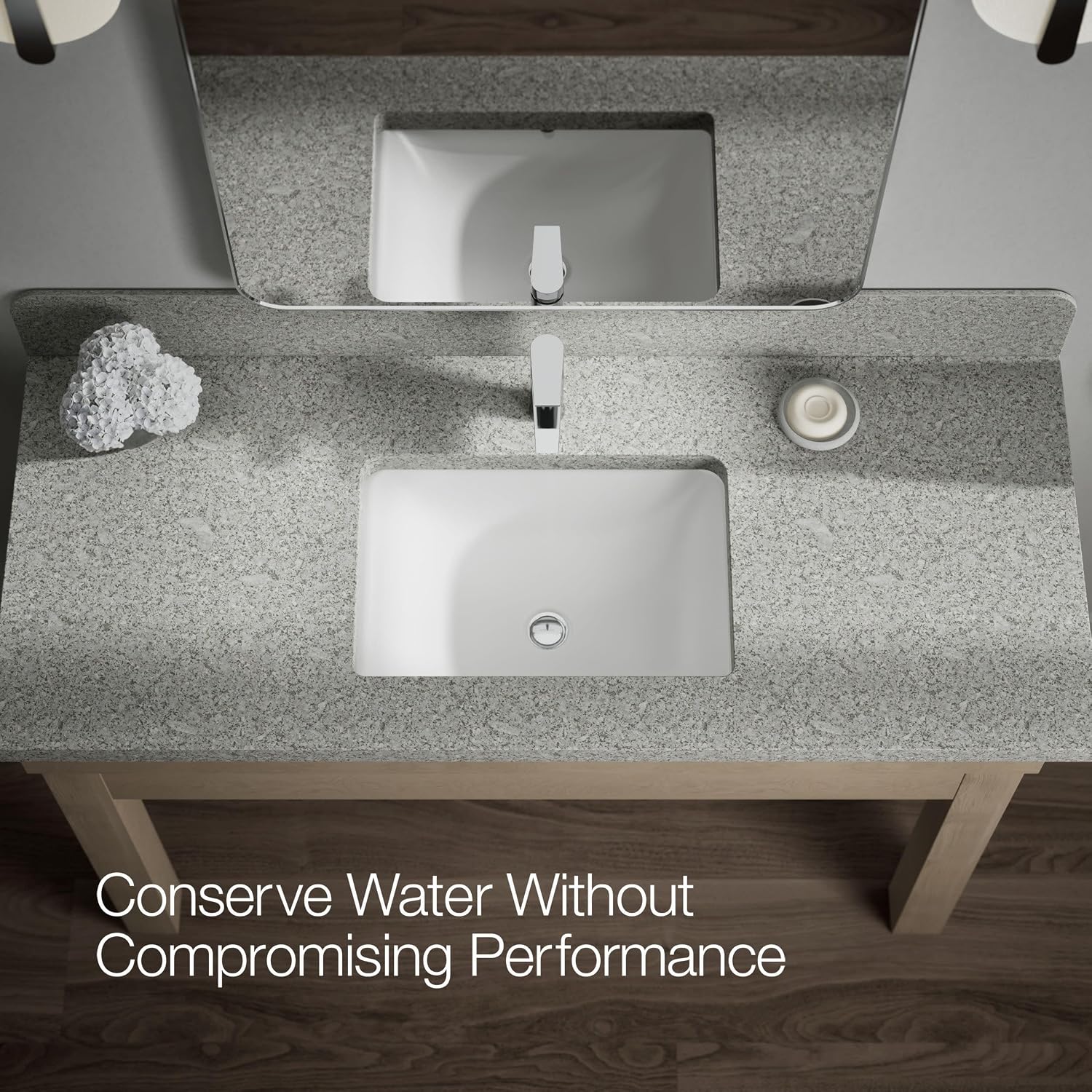 KOHLER K-37894-4-CP Hint® Centerset Bathroom Sink Faucet, Bathroom Faucets for Sink 3-Hole, 1.2 GPM, Polished Chrome