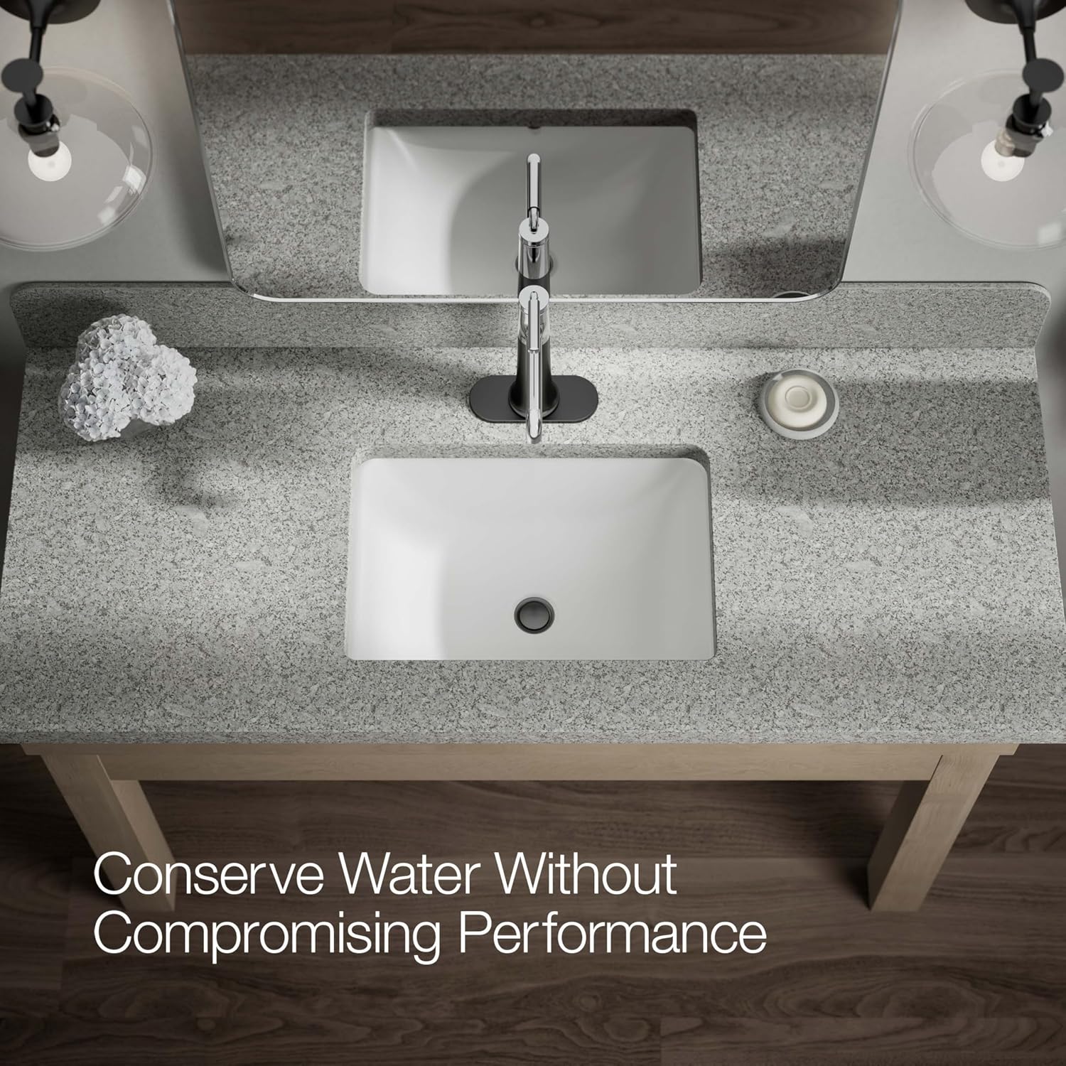 KOHLER 26437-4K-CBL Tone K-26437-4K-CBLTONE Tall Single Control Bathroom FCT, Polished Chrome with Matte Black