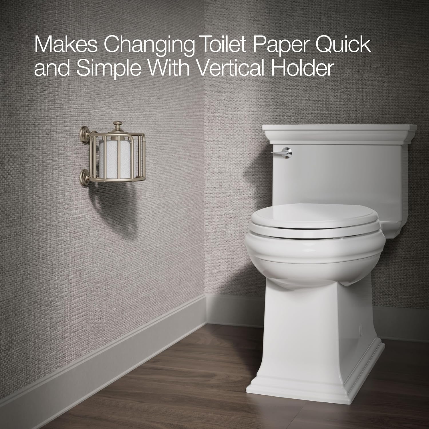 Kohler K-72576-BV Artifacts Toilet Tissue Carriage, Vibrant Brushed Bronze