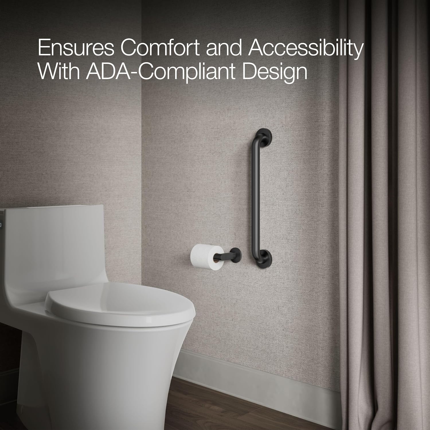 KOHLER K-14561-BL Contemporary 18' Grab BAR, Matte Black