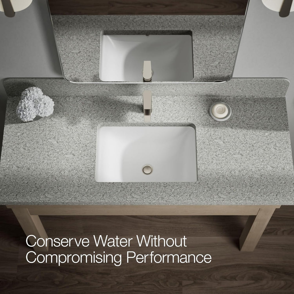 KOHLER K-37894-4-BN Hint® Centerset Bathroom Sink Faucet, Bathroom Faucets for Sink 3-Hole, 1.2 GPM, Vibrant Brushed Nickel