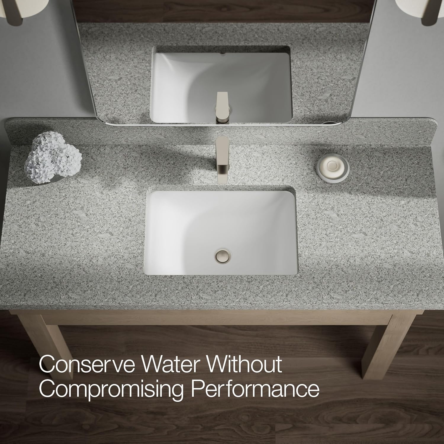 KOHLER K-37894-4-BN Hint® Centerset Bathroom Sink Faucet, Bathroom Faucets for Sink 3-Hole, 1.2 GPM, Vibrant Brushed Nickel