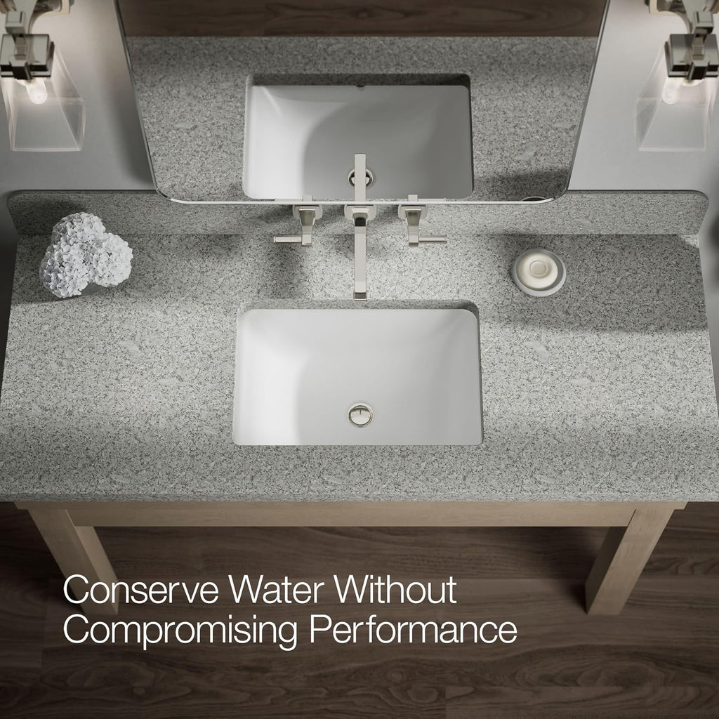Kohler T26432-4-SN RIFF® Widespread wall-mount bathroom sink faucet trim, Vibrant Polished Nickel