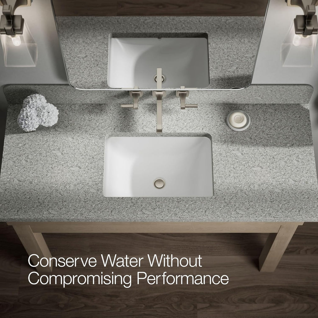 Kohler T26432-4-BN RIFF® Widespread wall-mount bathroom sink faucet trim, Vibrant Brushed Nickel