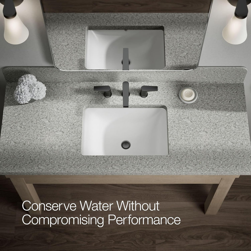 Kohler K97100-4-BL Taut 1.2 GPM Widespread Bathroom Faucet with Pop-Up Drain Assembly Matte Black