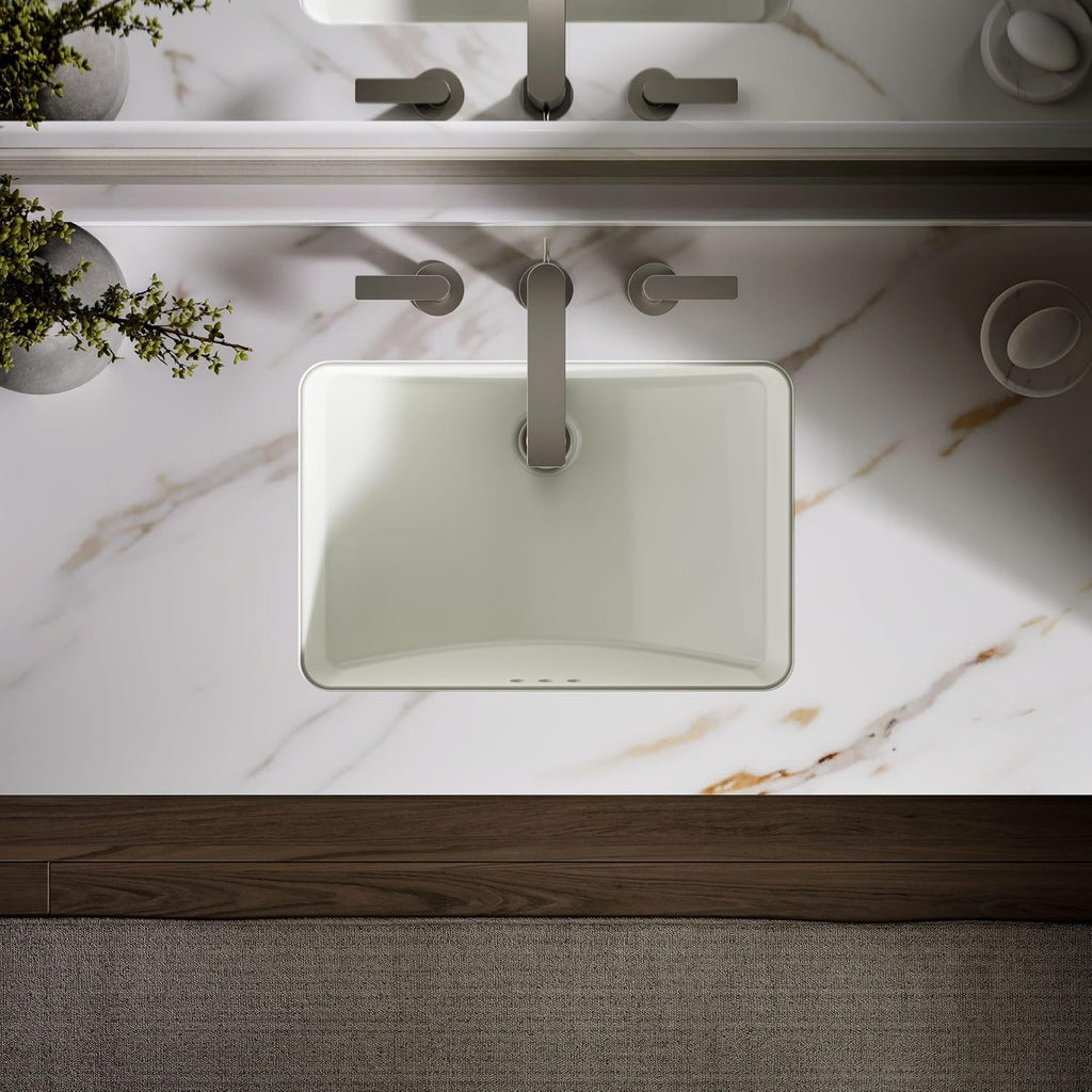 Kohler K-2214-NY 1-Bowl Undermount Bathroom Sink w/Overflow Dune