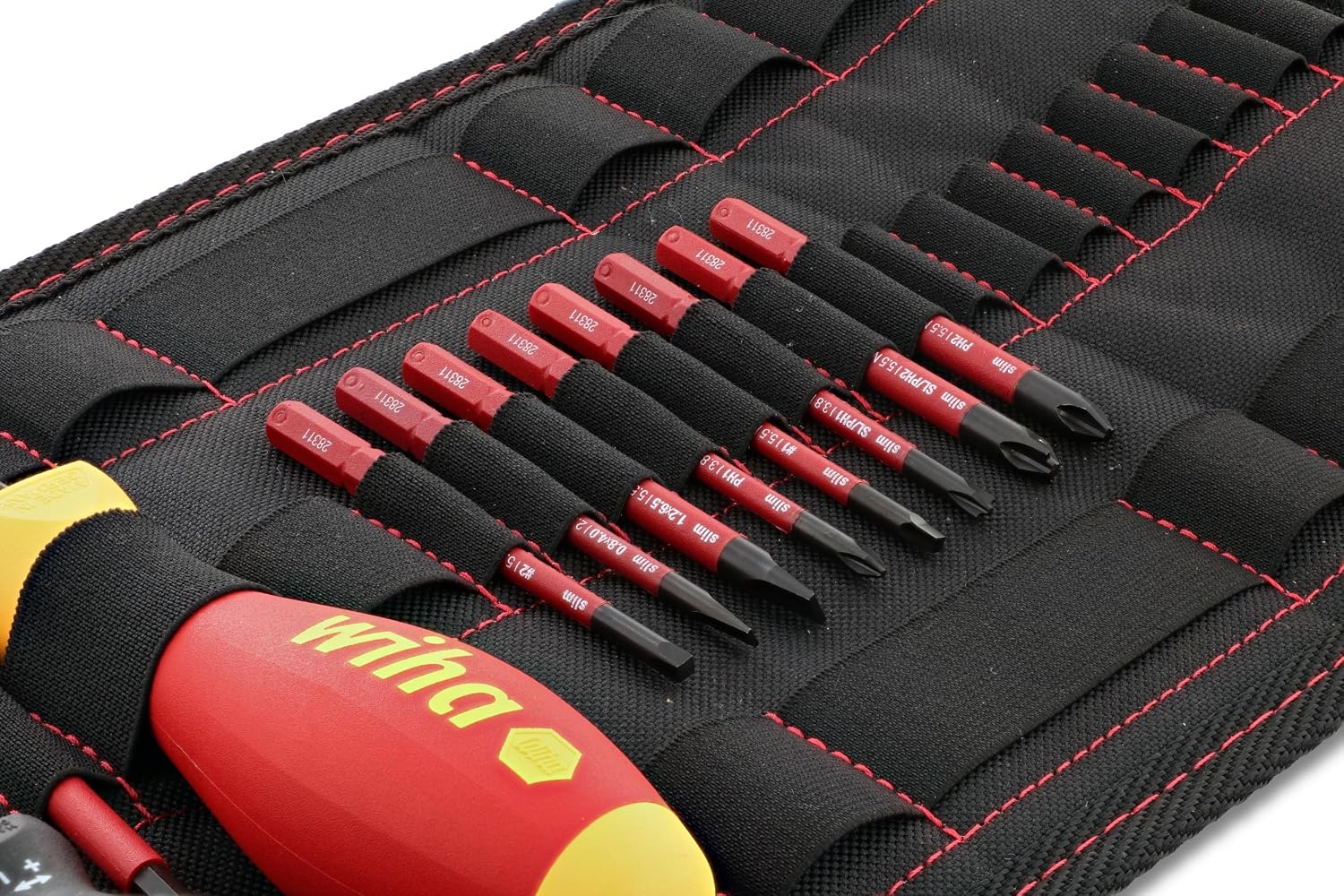 Wiha 28789 11 Piece Insulated TorqueVario-S (10-50 In/lbs) and SlimLine Blade Set