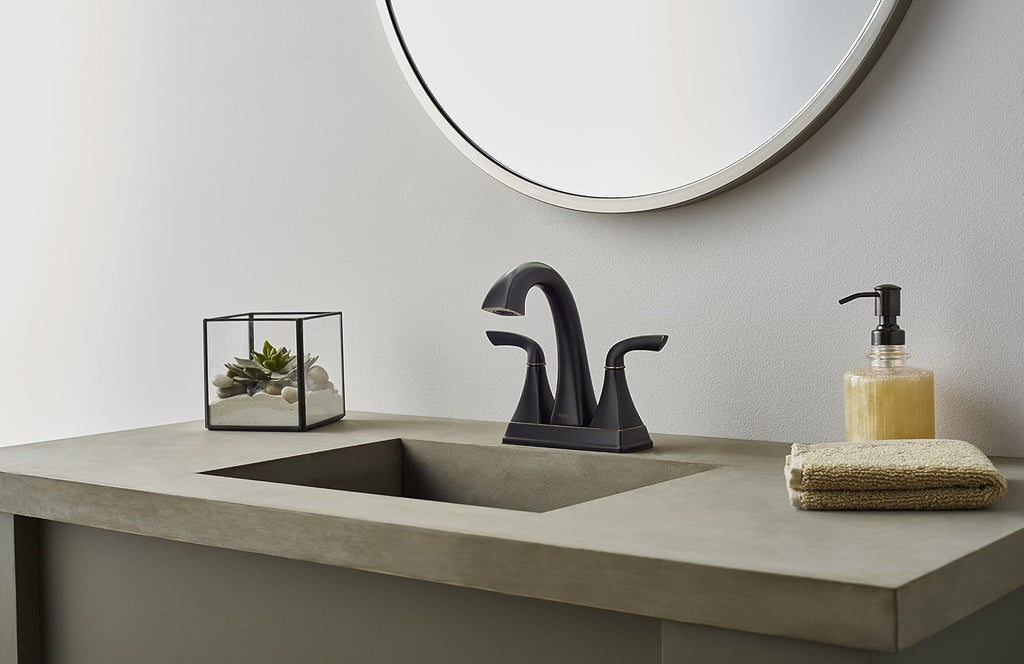 Pfister LG48-BS0Y Bronson 2-Handle Centerset Bathroom Faucet, 4', Tuscan Bronze