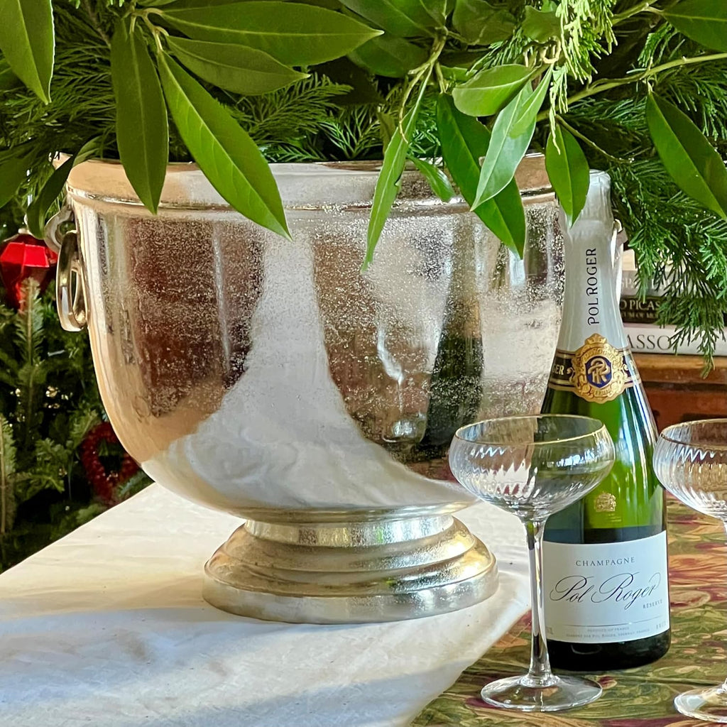 WHW Whole House Worlds Oversized Luxury Champagne Bucket with Old World Panache, 17.75 Inches, (45 cm) Grand Hotel Collection