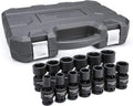 GEARWRENCH 13 Pc. 1/2' Drive 6 Pt. Standard Universal Impact Socket Set, SAE - 84938N
