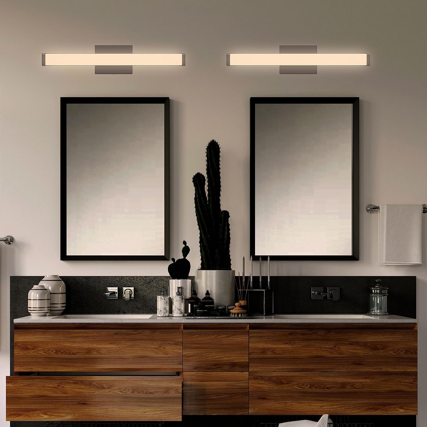 LEDMyplace 30W 36-inch LED Vanity Light Fixtures Over Mirror for Bathroom, Dressing Table, 3000/4000/5000K CCT Changeable, 2100LM, 120V, High CRI>80, Oil Rubbed Bronze, Dimmable Lighting, ETL Listed