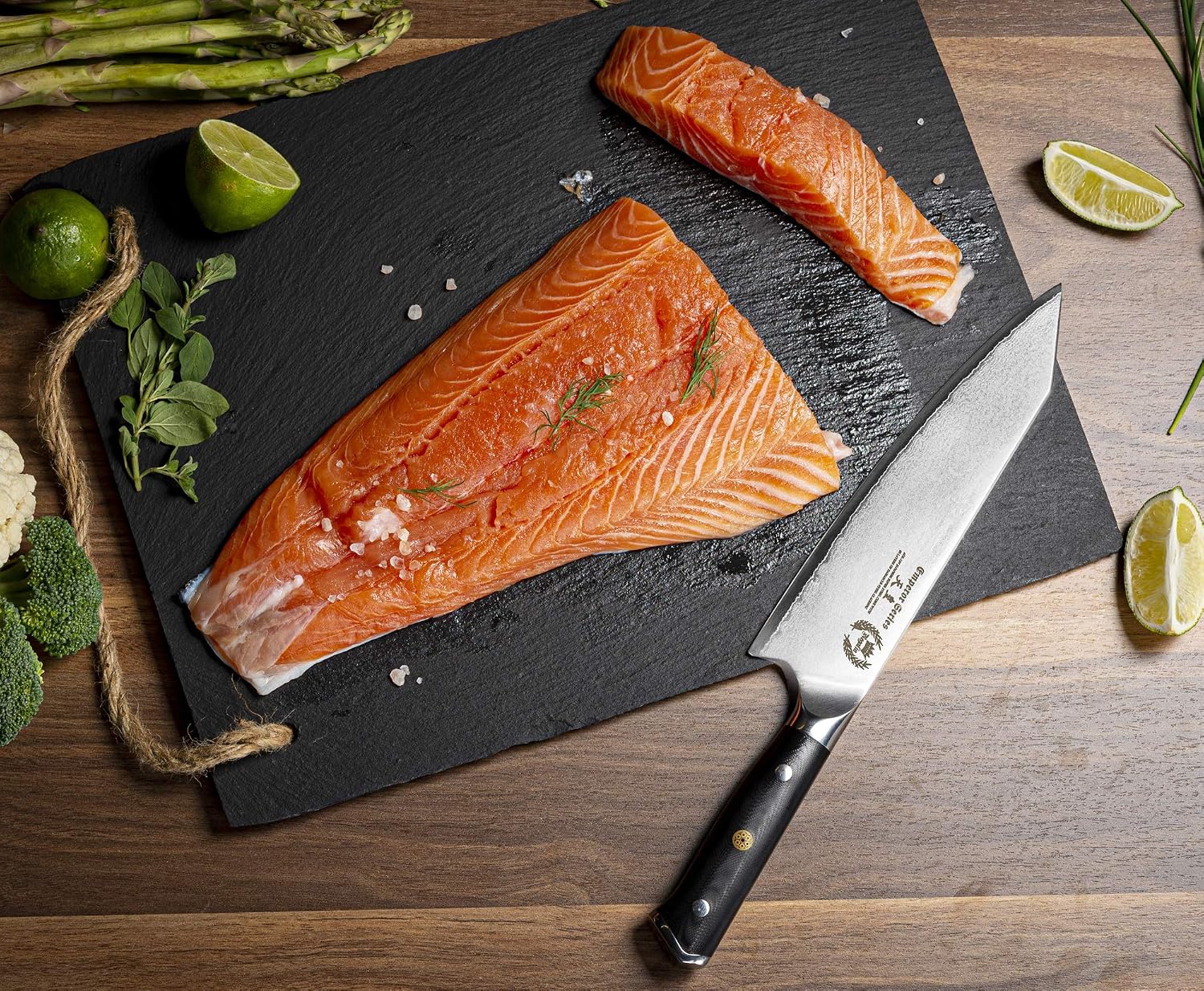 Regalia Kiritsuke Chef Knife: Professional Japanese 8.5 Inch AUS10 Premium High Carbon 67 Layer Damascus Steel Chef's knives w/G-10 Handle Knives