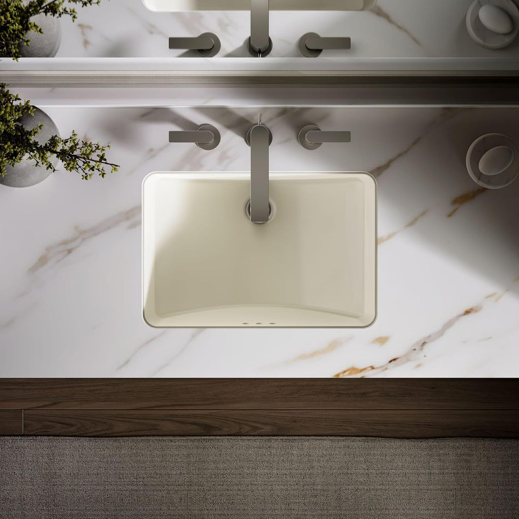 Kohler K-2214-G-96 1-Bowl Undermount Bathroom Sink Biscuit