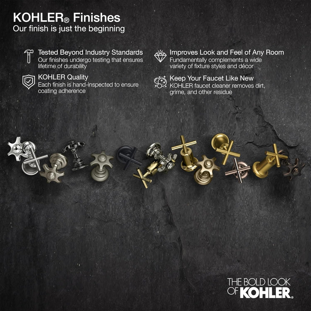 KOHLER 933-SN Purist Shower Arm and Flange, Showerhead Fittings, 1/2-14 NPT Connection, Fits any KOHLER Showerhead, Vibrant Polished Nickel